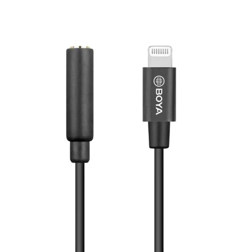 Audio Adapter Boya BY-K3, Lightning - 3.5 mm, 0,06m, Black
