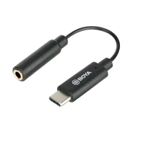 Audio Adapter Boya BY-K4, USB Type-C - 3.5 mm, 0,06m, Black