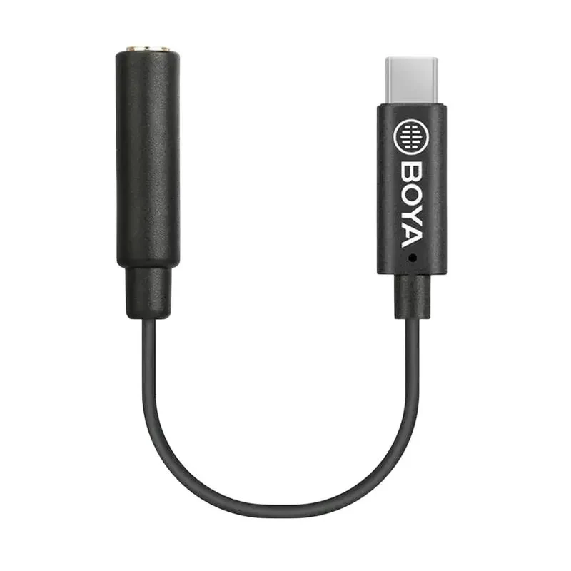 Audio Adapter Boya BY-K4, USB Type-C - 3.5 mm, 0,06m, Black 3