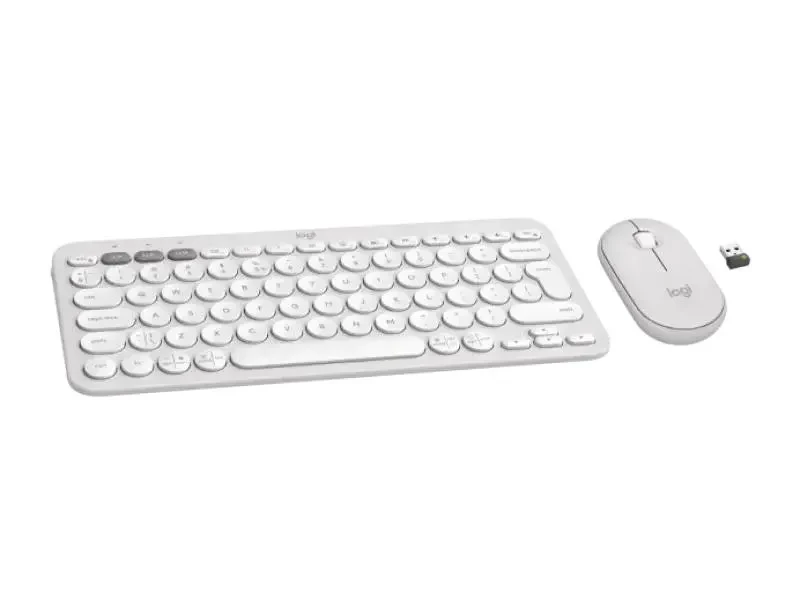 Keyboard & Mouse Kit Logitech Pebble 2 Combo, Wireless, White 5