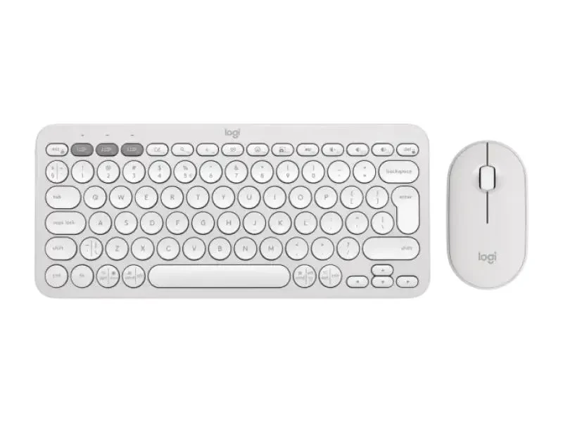 Keyboard & Mouse Kit Logitech Pebble 2 Combo, Wireless, White 3