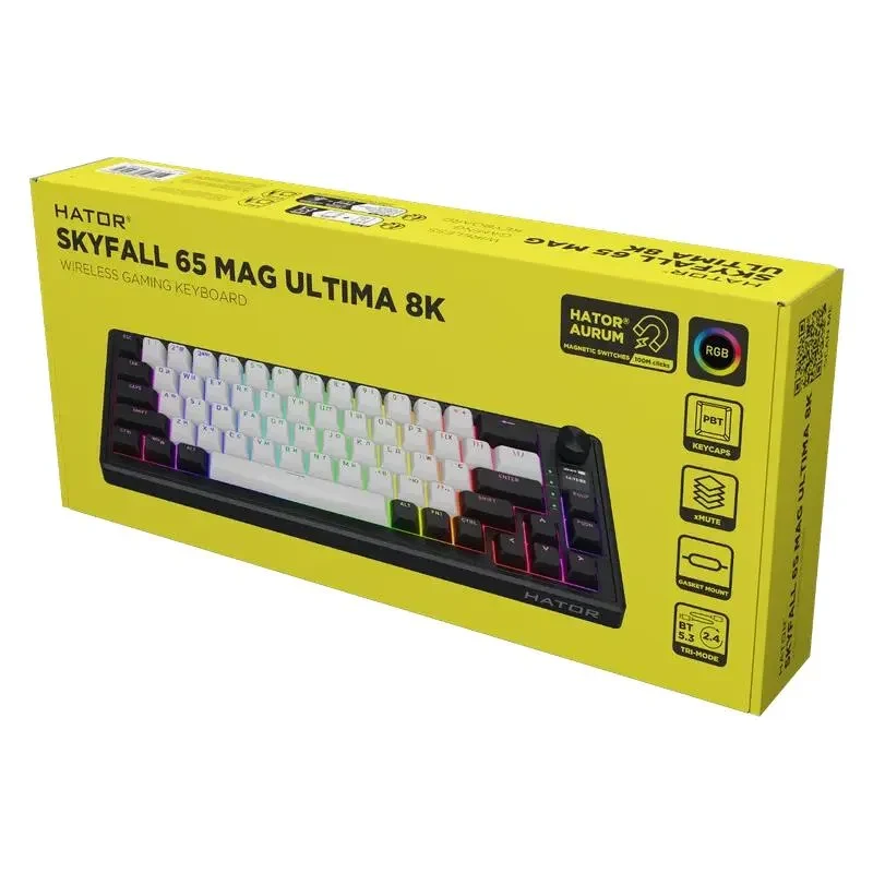 Keyboard HATOR Skyfall 65 MAG ULTIMA 8K, Wired / Wireless, Black | White 4