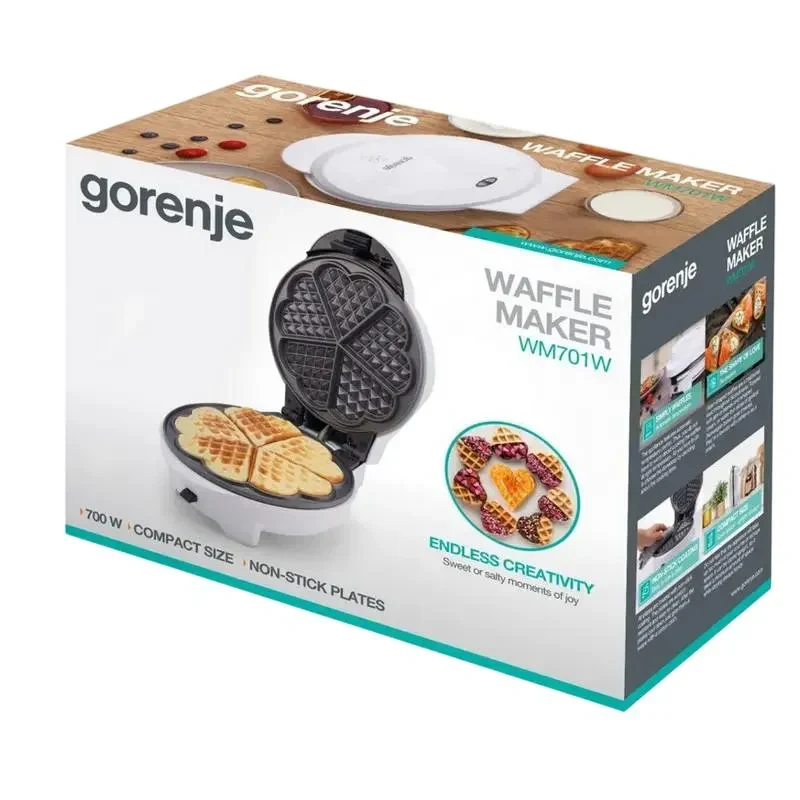 Waffle maker Gorenje WM701W, White 2