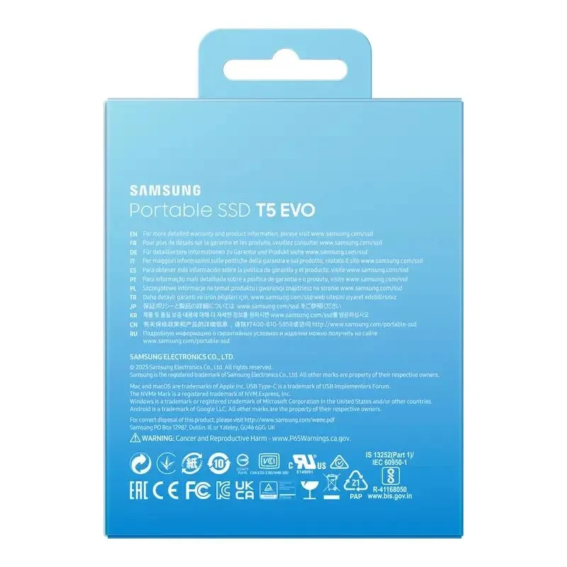 External Portable SSD Samsung T5 EVO, 2 TB, Black (MU-PH2T0S/EU) 7