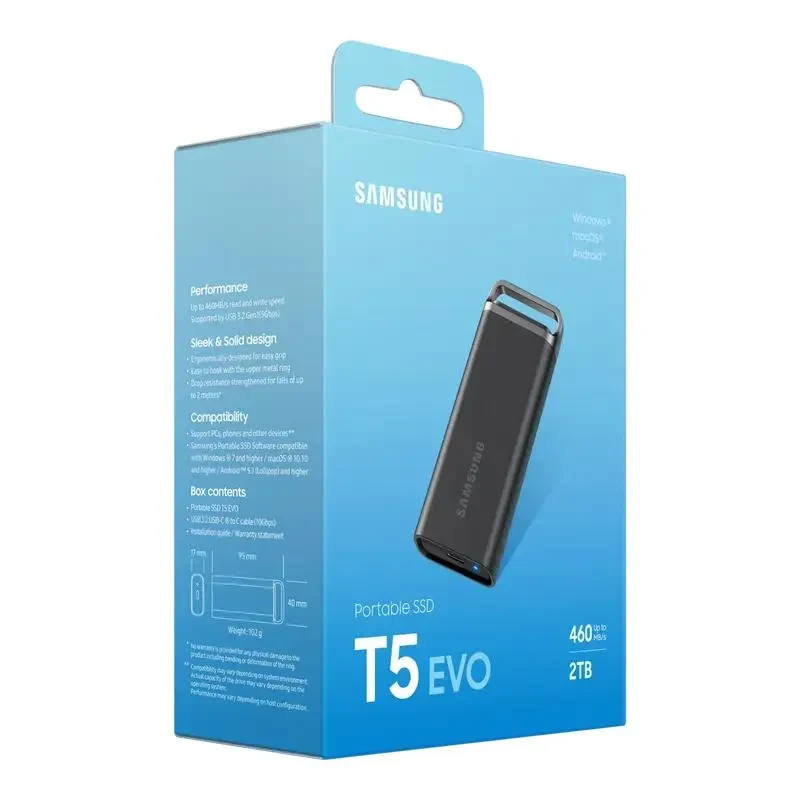 External Portable SSD Samsung T5 EVO, 2 TB, Black (MU-PH2T0S/EU) 3