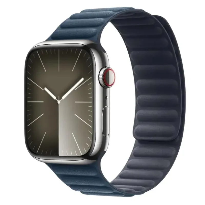 Watch Strap Apple Watch 45mm Magnetic Link, Polyester, Medium, Pacific Blue 3