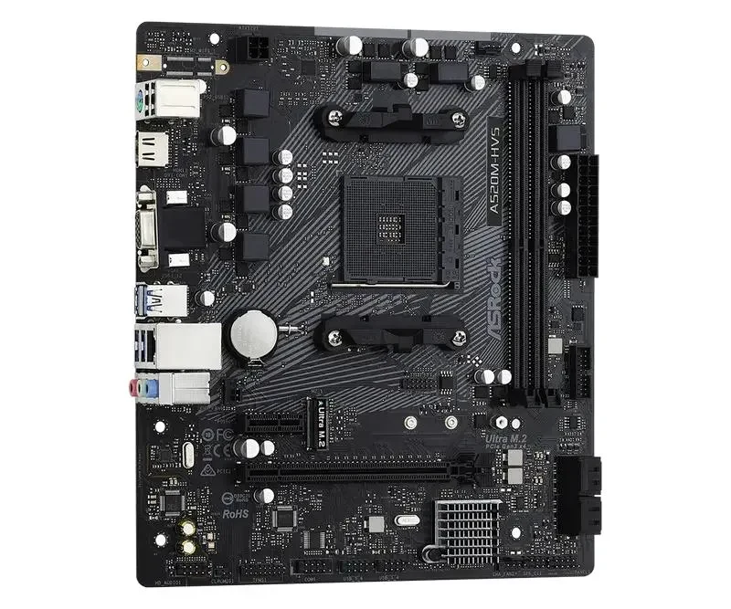 Mainboard ASRock A520M-HVS, AM4, AMD A520, Micro-ATX 3