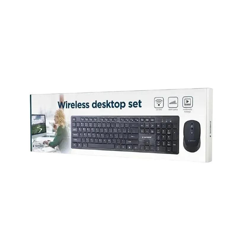 Keyboard & Mouse Kit Gembird KBS-WCH-04-RU, Wireless, Black 5
