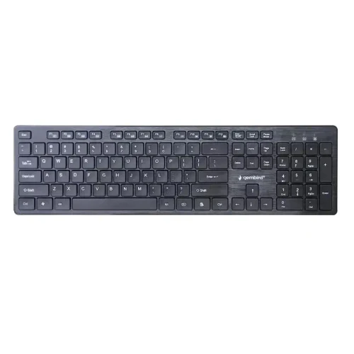 Keyboard & Mouse Kit Gembird KBS-WCH-04-RU, Wireless, Black