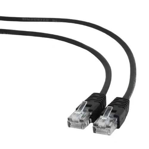Patch cord Cablexpert PP12-5M/BK, CAT5e UTP, 5m, Black