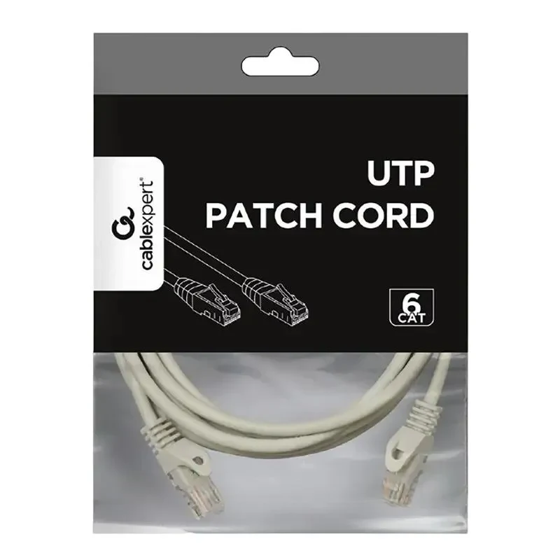 Patch cord Cablexpert PP6U-3M, Cat6 UTP, 3m, Grey 2