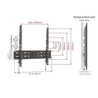 Fixed Wall Mount BARKAN E30, Black 2