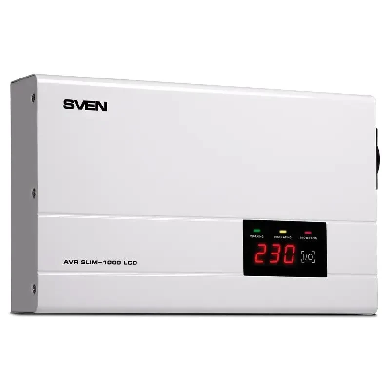 Automatic Voltage Regulator SVEN SLIM AVR-1000 LCD, 1000VA 3