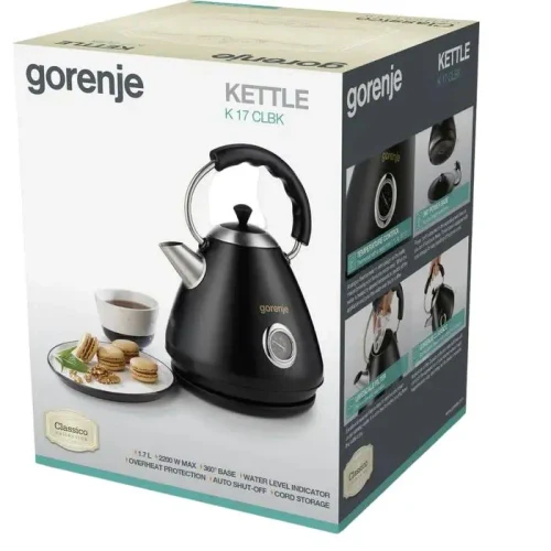 Electric Kettle Gorenje K17CLBK, Black