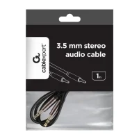 Audio Cable Cablexpert CCAP-444-1M, 3.5mm 3-pin (M) - 3.5mm 3-pin (M), 1m, Black 3