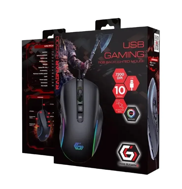 Gaming Mouse Gembird RAGNAR-RX500, Black 4