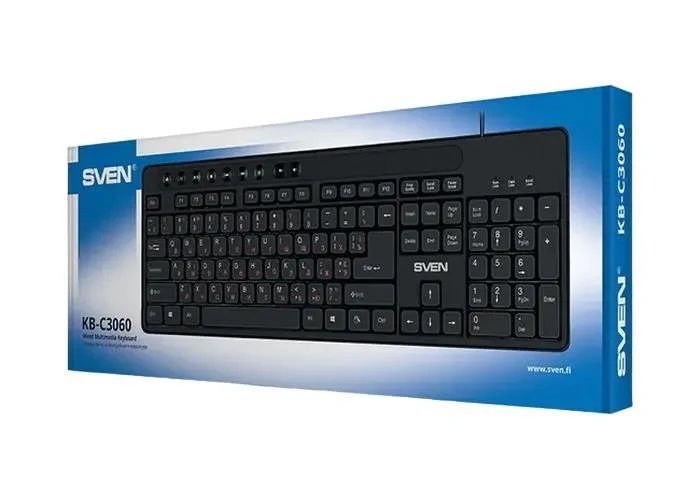Keyboard SVEN KB-C3060, Wired, Black 4