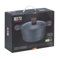 Pot RESTO 93503, 4.6L, 24cm, Black