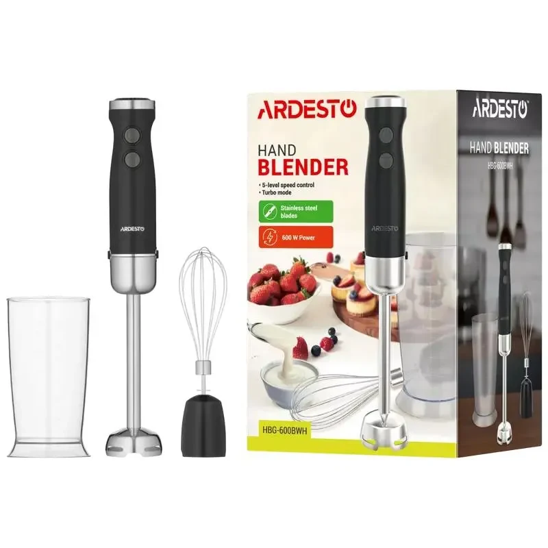 Hand blender Ardesto HBG-600BWH, Black | Silver 7