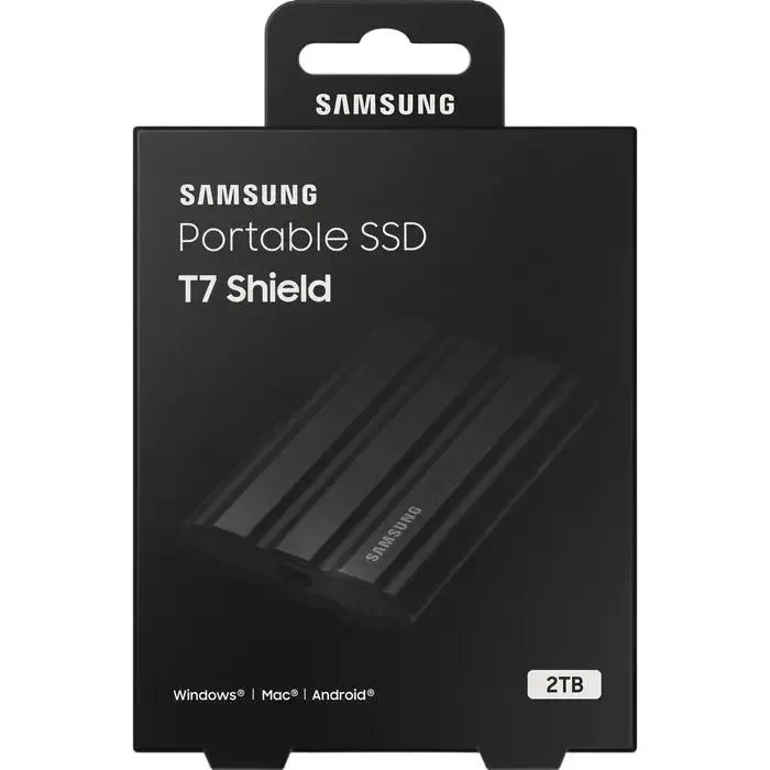 External Portable SSD Samsung Portable SSD T7 Shield, 2 TB, Black (MU-PE2T0S/WW) 12