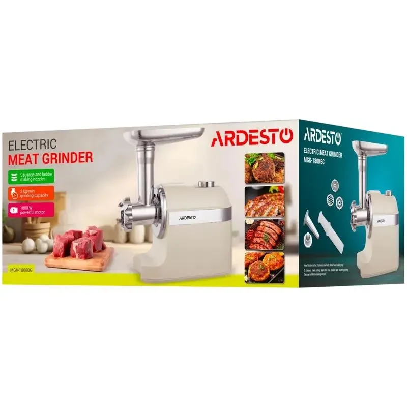 Meat Mincer Ardesto MGK-1800BG, Beige 7