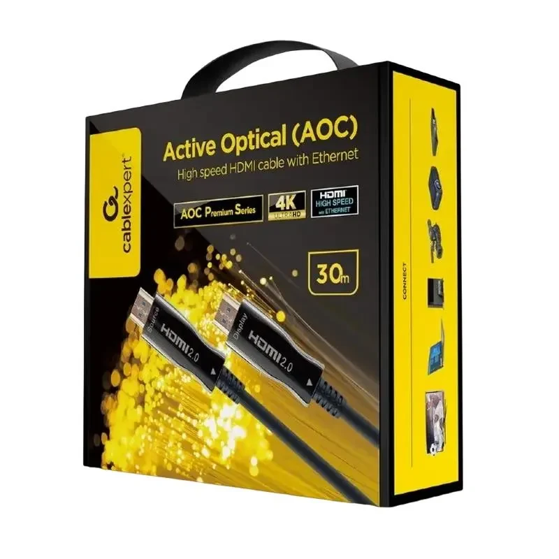Video Cable Cablexpert CCBP-HDMI-AOC-30M-02, HDMI (M) - HDMI (M), 30 m, Black 2