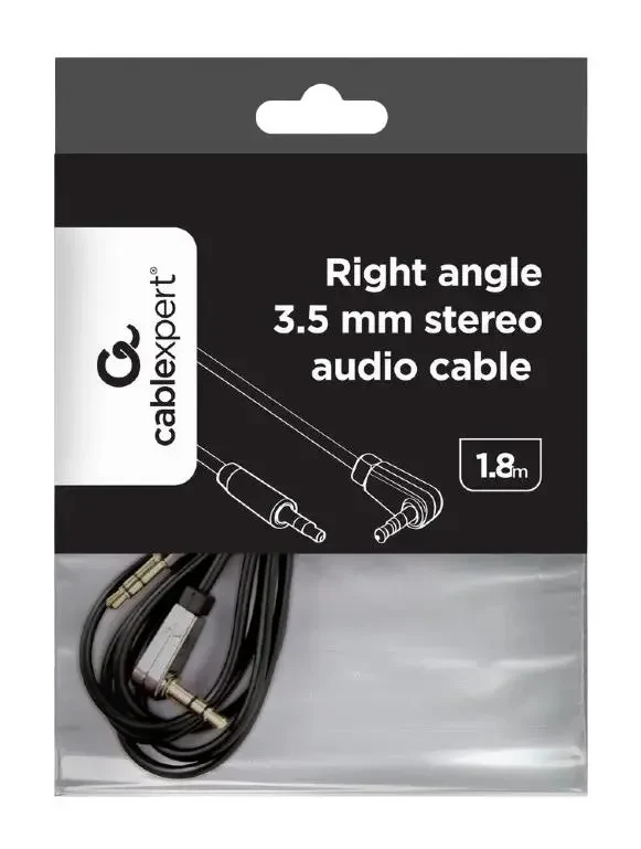 Audio Cable Cablexpert CCAP-444L-6, 3.5mm 3-pin (M) - 3.5mm 3-pin (M), 1,8m, Black 3