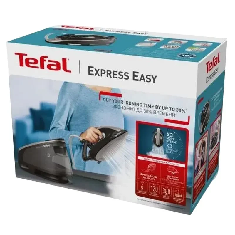 Iron with steam generator Tefal SV6140E0, 2200W, Black | Gray 4
