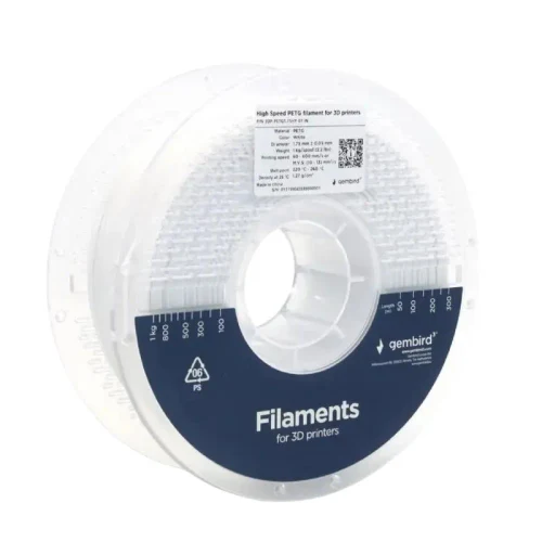 Filament for 3D printer Gembird 3DP-PETG1.75HY-01-W, PETG, White, 1.75 mm, 1kg