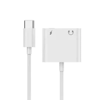 Audio Adapter Cablexpert A-CM-3.5FP-01, USB Type-C (M) - 3.5mm 4-pin (F), 0,01m, White 4