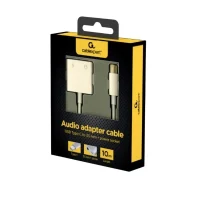Audio Adapter Cablexpert A-CM-3.5FP-01, USB Type-C (M) - 3.5mm 4-pin (F), 0,01m, White 3