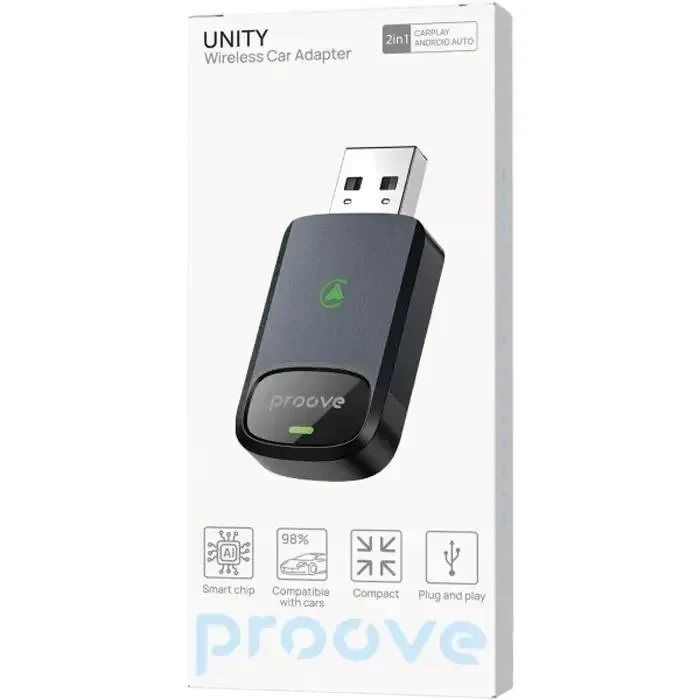 Wireless Car Adapter Proove Unity, Gray 2