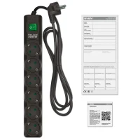 Power Strip SVEN SF-06E-16, 6 Outlets, 3m, Black 5