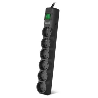 Power Strip SVEN SF-06E-16, 6 Outlets, 3m, Black 2