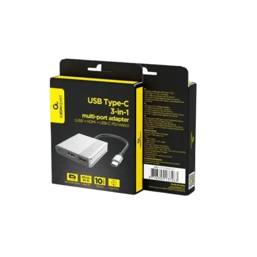 Docking Station Gembird A-CM-COMBO3-05, Black