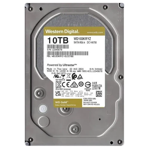 HDD (Spindle Drive) Western Digital WD Gold, 3.5", 10 TB <WD103KRYZ>