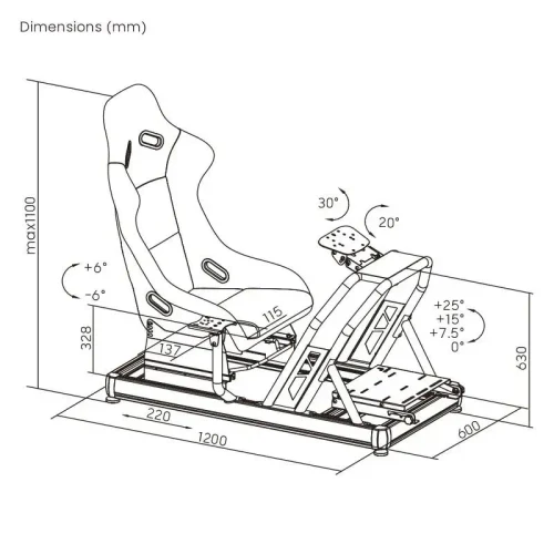 Gaming Chair Lumi LRS08-BS02-KP01, Fabric, Black | Orange
