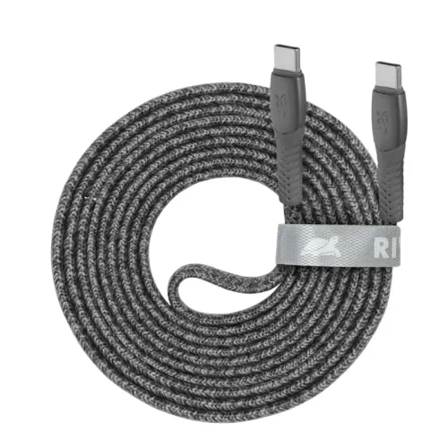 Charge and Data Cable Rivacase PS6105, USB Type-C/USB Type-C, 2,1m, Grey