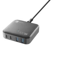 Wall Charger Cellularline Wall Charger GAN, 4 Ports, 100W, 100W, Black 2