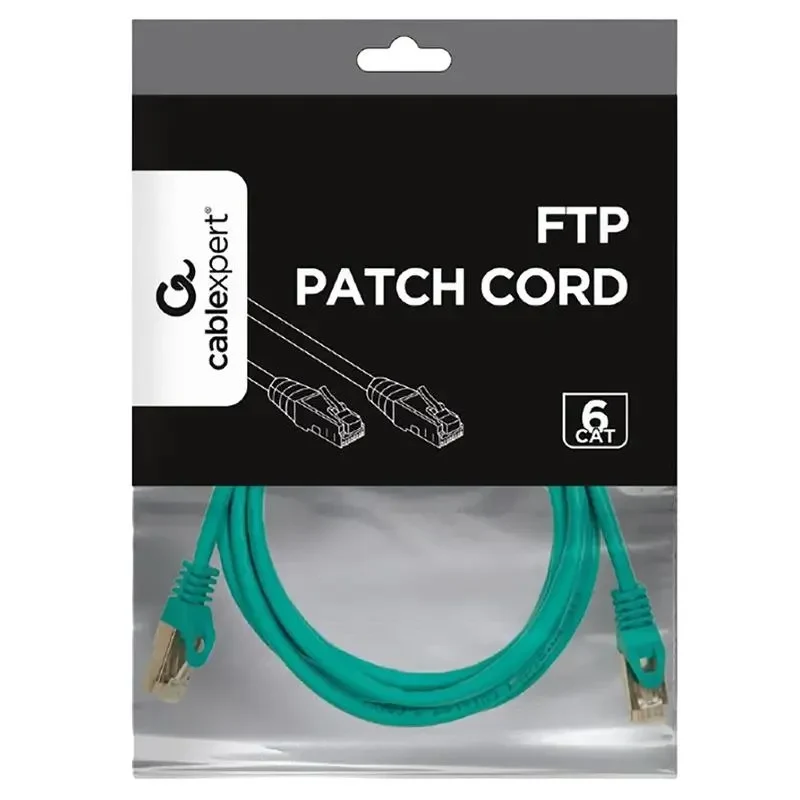 Patch cord Cablexpert PP6-3M/G, Cat6 FTP , 3m, Green 2