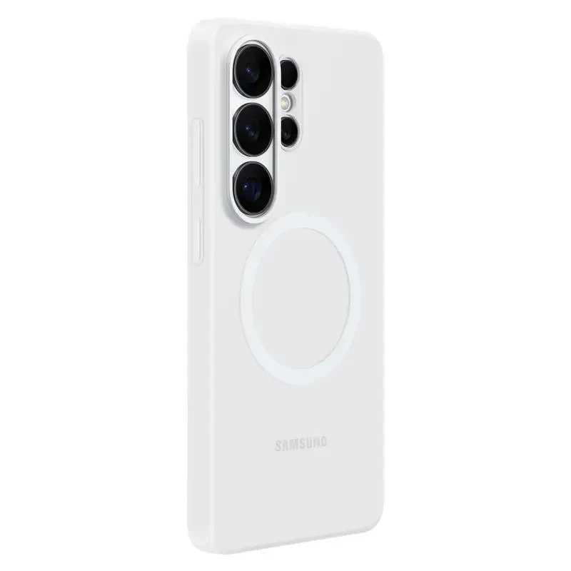 Back Case Samsung Silicone Magnet Case for Galaxy S26 Ultra, White 2