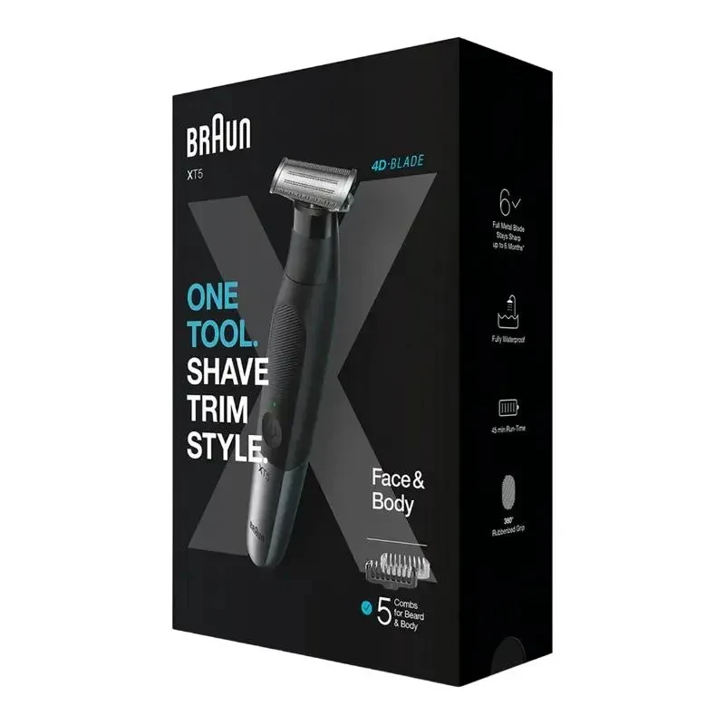 Men's Trimmer Braun Series X XT5100, Black 4