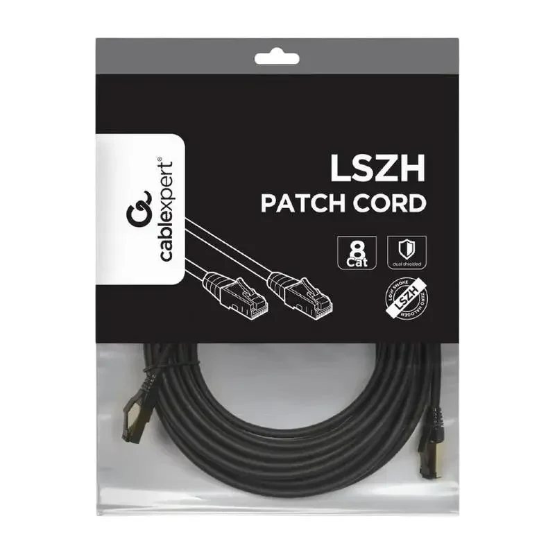 Patch cord Cablexpert PP8-LSZHCU-BK-7.5M, Cat8 S/FTP, 7,5m, Black 2