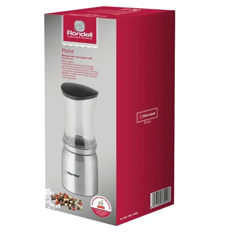 Salt and Pepper Grinder Rondell RD-1666, Stainless Steel 2