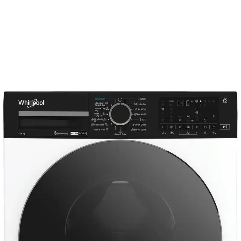 Combo Washer-Dryer Whirlpool WPD 2836W ADS EE, 12kg, White 6