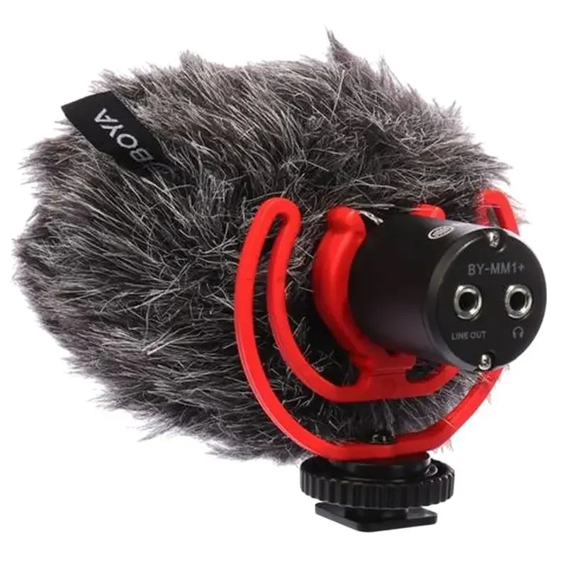 Camera Microphone Boya BY-MM1+, Wired Analog, Black 2