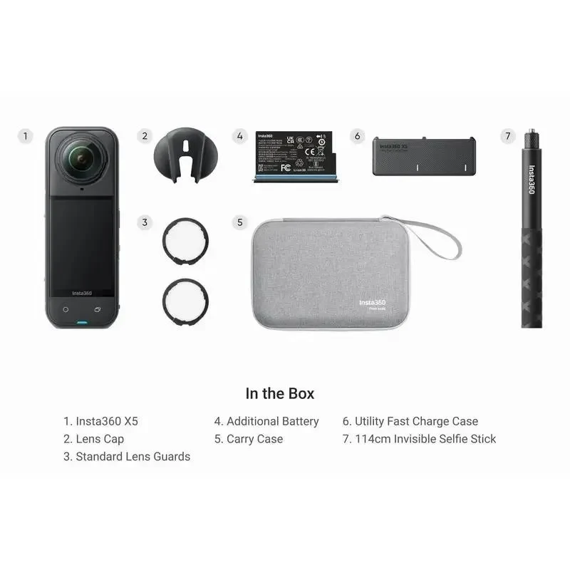 Action Camera Insta360 X5 Essentials Bundle, Black 11