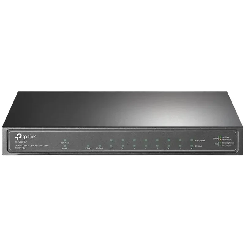 10-port 10/100/1000Mbps POE+ Switch TP-LINK "TL-SG1210P", 8 PoE+ ports, 63W Budget, SFP, Steel Case 4