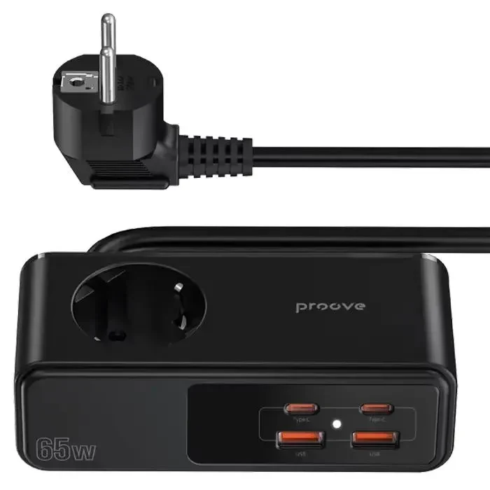 Prelungitor Proove Strip Homester PD-03 65W (2Type-C + 2USB),Black 4