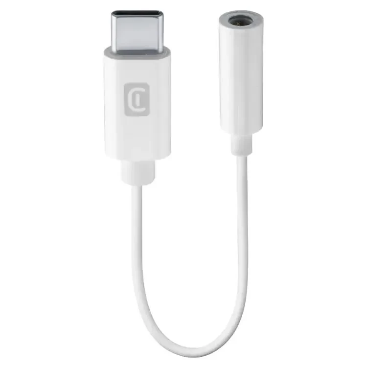 Audio Adapter Cellularline Music Enabler Type-C, 3.5 mm/USB Type-C, 0,15m, White 2